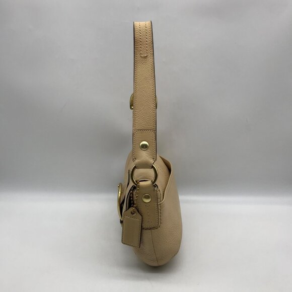 Vintage Coach Beige Pebbled Leather Soho Shoulder Bag 11840 - Picture 3 of 11